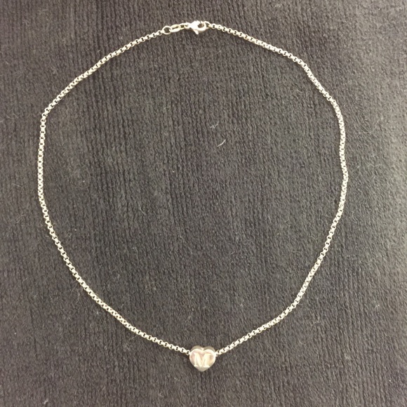 James Avery Jewelry - James Avery RETIRED boxy heart M initial necklace